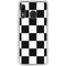 Black and White Checkered Galaxy A20 Clear Case